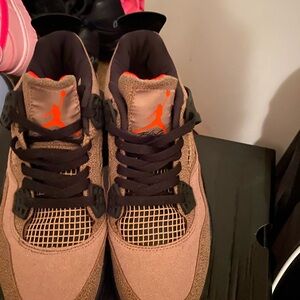 Jordan 4 Brown and Black Sneakers